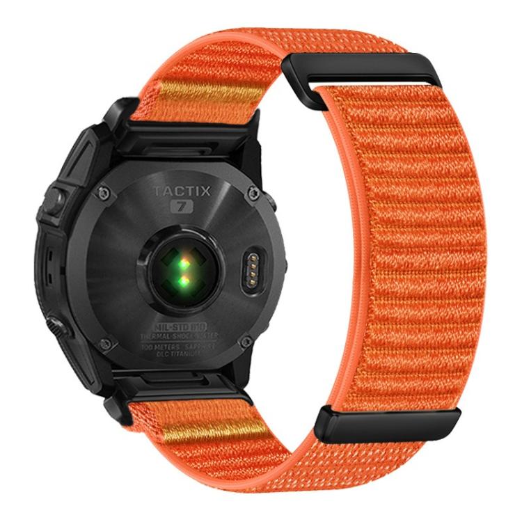 Cinturino per orologio in nylon a due sezioni con motivo montano e chiusura a strappo., For Gamin 26mm, For Gamin 22mm