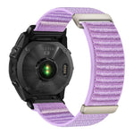 Cinturino per orologio in nylon a due sezioni con motivo montano e chiusura a strappo., For Gamin 26mm, For Gamin 22mm