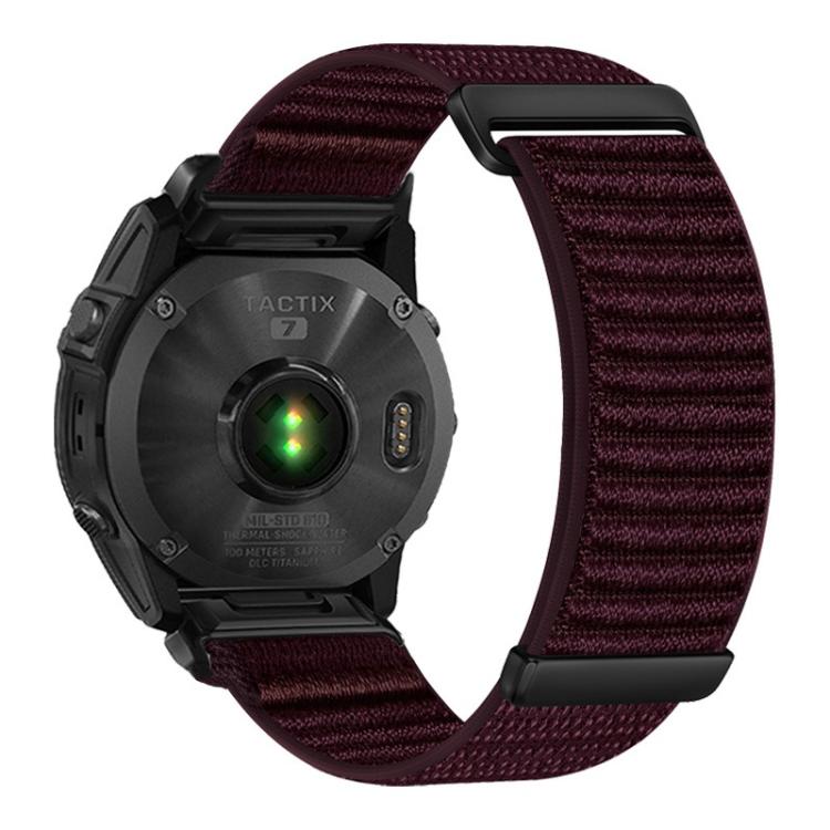 Cinturino per orologio in nylon a due sezioni con motivo montano e chiusura a strappo., For Gamin 26mm, For Gamin 22mm