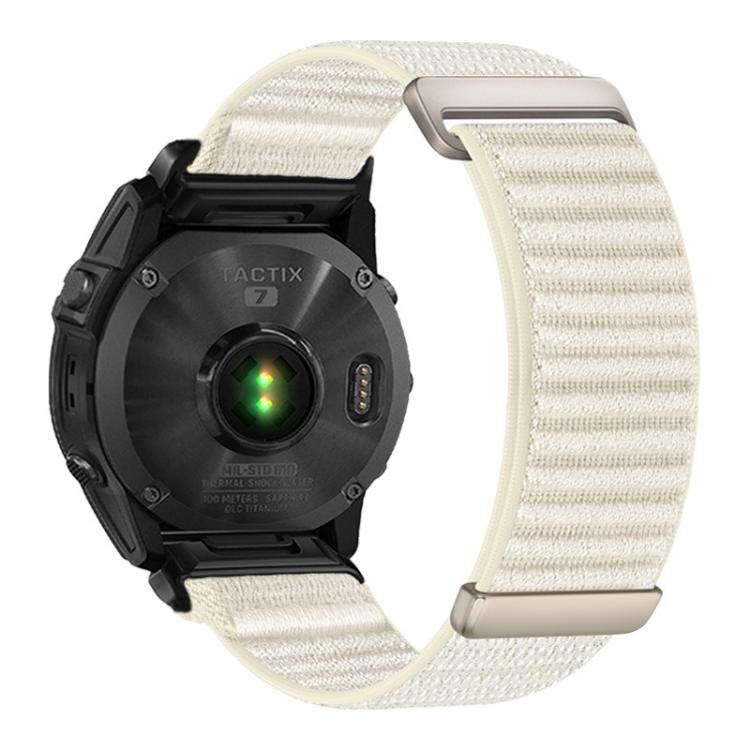 Cinturino per orologio in nylon a due sezioni con motivo montano e chiusura a strappo., For Gamin 26mm, For Gamin 22mm