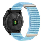 Cinturino per orologio in nylon a due sezioni con motivo montano e chiusura a strappo., For Gamin 26mm, For Gamin 22mm