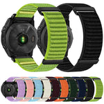 Cinturino per orologio in nylon a due sezioni con motivo montano e chiusura a strappo., For Gamin 20mm