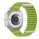 Cinturino per orologio in nylon a due sezioni con motivo montano e chiusura a strappo., For Samsung Galaxy Watch Ultra 47mm / Ultra 2025