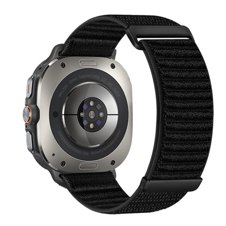 Cinturino per orologio in nylon a due sezioni con motivo montano e chiusura a strappo., For Samsung Galaxy Watch Ultra 47mm / Ultra 2025