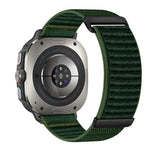 Cinturino per orologio in nylon a due sezioni con motivo montano e chiusura a strappo., For Samsung Galaxy Watch Ultra 47mm / Ultra 2025