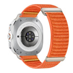 Cinturino per orologio in nylon a due sezioni con motivo montano e chiusura a strappo., For Samsung Galaxy Watch Ultra 47mm / Ultra 2025