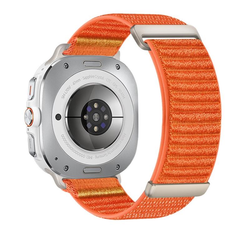 Cinturino per orologio in nylon a due sezioni con motivo montano e chiusura a strappo., For Samsung Galaxy Watch Ultra 47mm / Ultra 2025