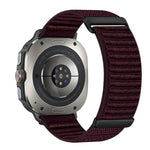 Cinturino per orologio in nylon a due sezioni con motivo montano e chiusura a strappo., For Samsung Galaxy Watch Ultra 47mm / Ultra 2025