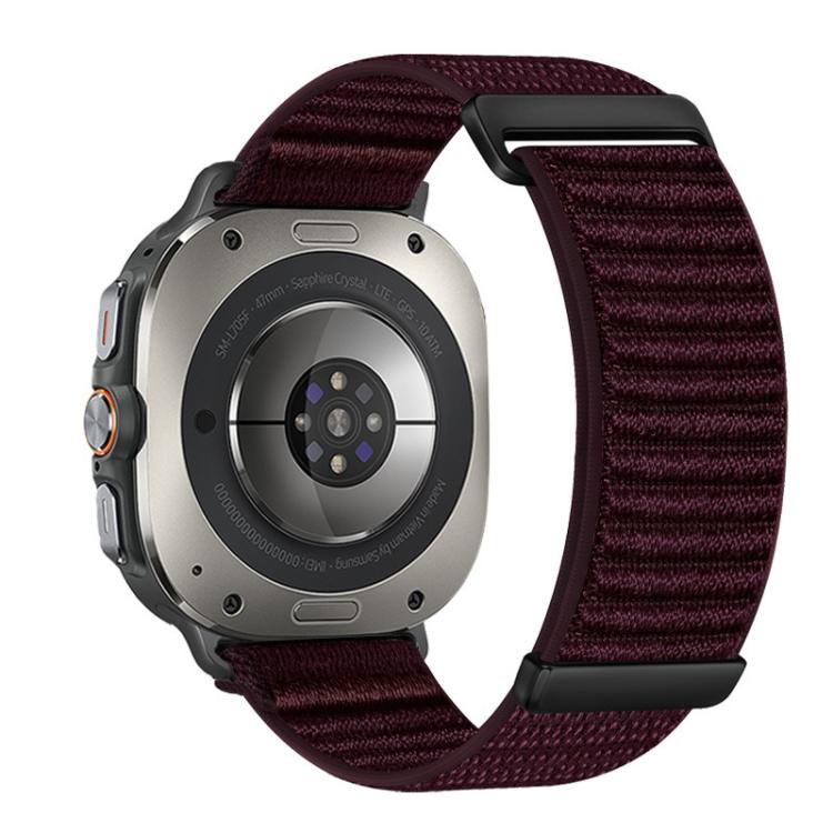 Cinturino per orologio in nylon a due sezioni con motivo montano e chiusura a strappo., For Samsung Galaxy Watch Ultra 47mm / Ultra 2025