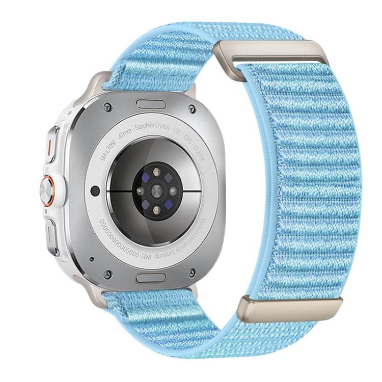 Cinturino per orologio in nylon a due sezioni con motivo montano e chiusura a strappo., For Samsung Galaxy Watch Ultra 47mm / Ultra 2025