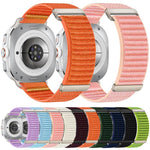 Cinturino per orologio in nylon a due sezioni con motivo montano e chiusura a strappo., For Samsung Galaxy Watch Ultra 47mm / Ultra 2025
