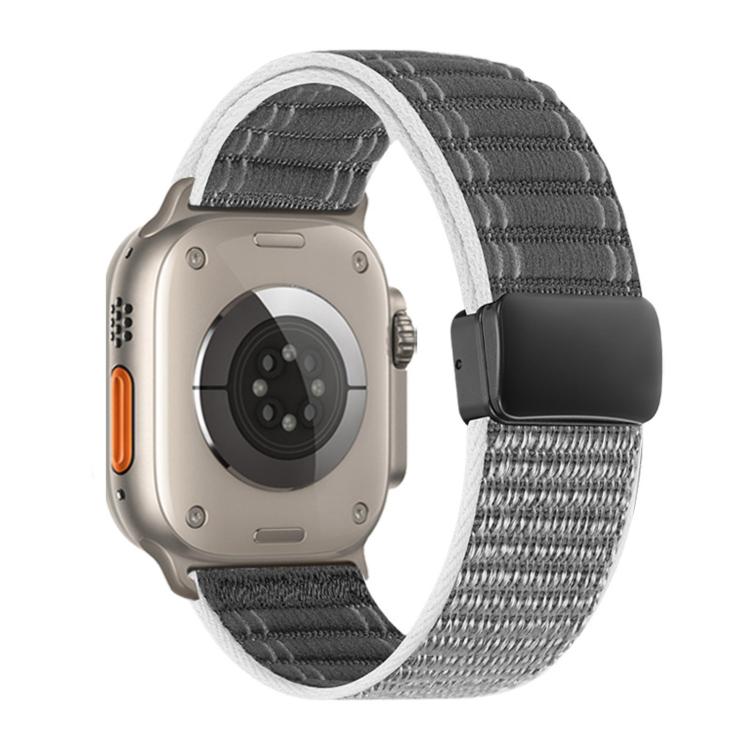 Cinturino per orologio in nylon con fibbia magnetica e motivo a onde., For Apple Watch 46mm / 49mm / 45mm / 44mm, For Apple Watch 42mm / 41mm / 40mm / 38mm