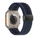 Cinturino per orologio in nylon con fibbia magnetica e motivo a onde., For Apple Watch 46mm / 49mm / 45mm / 44mm, For Apple Watch 42mm / 41mm / 40mm / 38mm