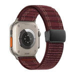 Cinturino per orologio in nylon con fibbia magnetica e motivo a onde., For Apple Watch 46mm / 49mm / 45mm / 44mm, For Apple Watch 42mm / 41mm / 40mm / 38mm