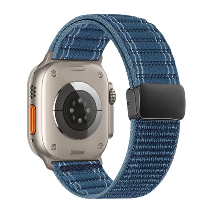 Cinturino per orologio in nylon con fibbia magnetica e motivo a onde., For Apple Watch 46mm / 49mm / 45mm / 44mm, For Apple Watch 42mm / 41mm / 40mm / 38mm