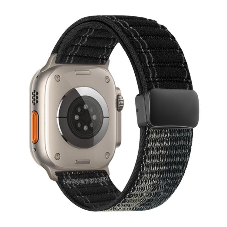 Cinturino per orologio in nylon con fibbia magnetica e motivo a onde., For Apple Watch 46mm / 49mm / 45mm / 44mm, For Apple Watch 42mm / 41mm / 40mm / 38mm
