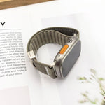 Cinturino per orologio in nylon con fibbia magnetica e motivo a onde., For Apple Watch 46mm / 49mm / 45mm / 44mm, For Apple Watch 42mm / 41mm / 40mm / 38mm