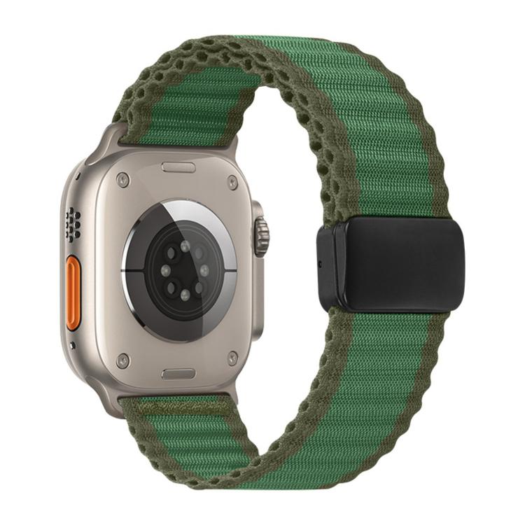 Cinturino per orologio da fuoristrada con fibbia magnetica e passante in nylon intrecciato., For Apple Watch 46mm / 49mm / 45mm / 44mm, For Apple Watch 42mm / 41mm / 40mm / 38mm