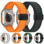 Cinturino per orologio da fuoristrada con fibbia magnetica e passante in nylon intrecciato., For Apple Watch 46mm / 49mm / 45mm / 44mm, For Apple Watch 42mm / 41mm / 40mm / 38mm