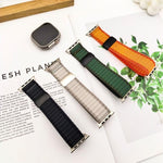 Cinturino per orologio da fuoristrada con fibbia magnetica e passante in nylon intrecciato., For Apple Watch 46mm / 49mm / 45mm / 44mm, For Apple Watch 42mm / 41mm / 40mm / 38mm