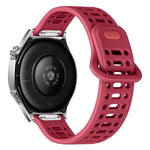 Cinturino in silicone con fibbia cava a sgancio rapido a pressione., 20mm, 22mm