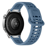 Cinturino in silicone con fibbia cava a sgancio rapido a pressione., 20mm, 22mm
