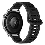 Cinturino in silicone con fibbia cava a sgancio rapido a pressione., 20mm, 22mm