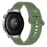 Cinturino in silicone con fibbia cava a sgancio rapido a pressione., 20mm, 22mm