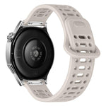 Cinturino in silicone con fibbia cava a sgancio rapido a pressione., 20mm, 22mm
