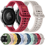 Cinturino in silicone con fibbia cava a sgancio rapido a pressione., 20mm, 22mm