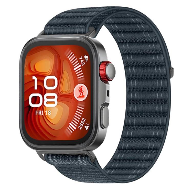 Cinturino per orologio in nylon intrecciato con trama ondulata e chiusura a strappo., For Huawei Watch Fit 5 / Fit 5 Pro / Fit 4