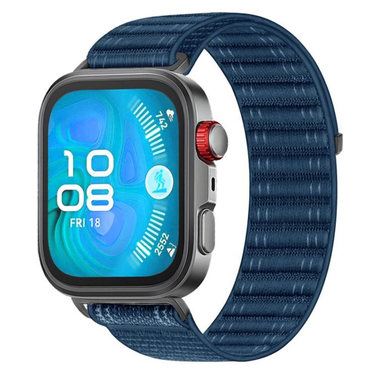 Cinturino per orologio in nylon intrecciato con trama ondulata e chiusura a strappo., For Huawei Watch Fit 5 / Fit 5 Pro / Fit 4
