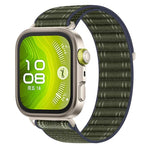 Cinturino per orologio in nylon intrecciato con trama ondulata e chiusura a strappo., For Huawei Watch Fit 5 / Fit 5 Pro / Fit 4
