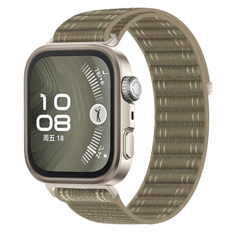 Cinturino per orologio in nylon intrecciato con trama ondulata e chiusura a strappo., For Huawei Watch Fit 5 / Fit 5 Pro / Fit 4