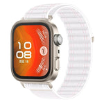 Cinturino per orologio in nylon intrecciato con trama ondulata e chiusura a strappo., For Huawei Watch Fit 5 / Fit 5 Pro / Fit 4