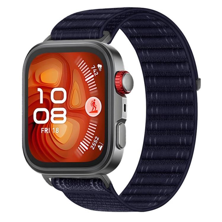 Cinturino per orologio in nylon intrecciato con trama ondulata e chiusura a strappo., For Huawei Watch Fit 5 / Fit 5 Pro / Fit 4