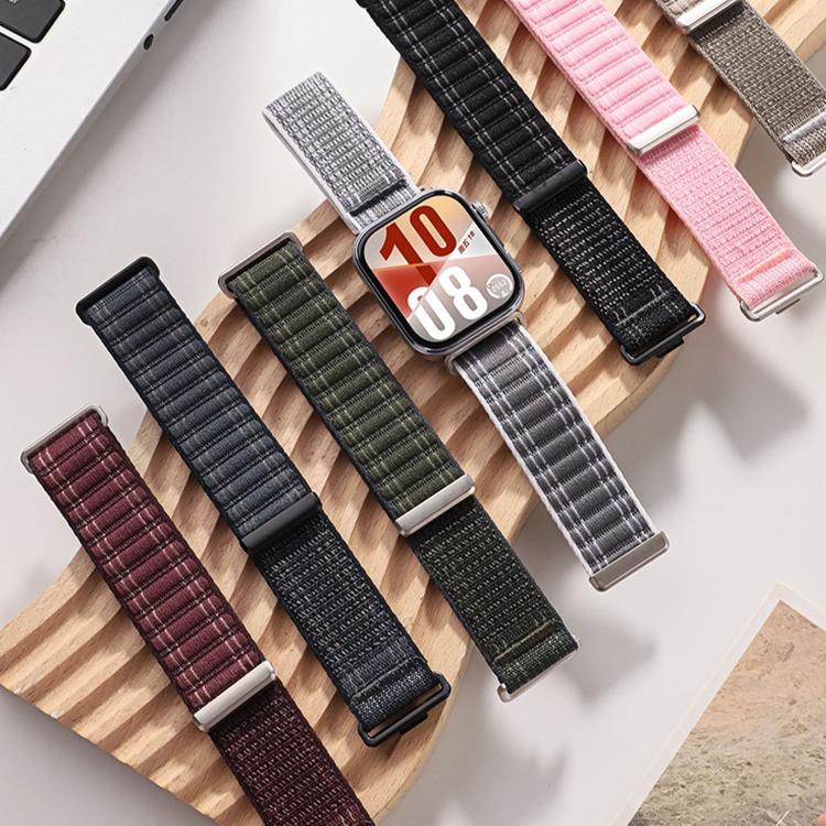 Cinturino per orologio in nylon intrecciato con trama ondulata e chiusura a strappo., For Huawei Watch Fit 5 / Fit 5 Pro / Fit 4