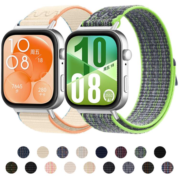Cinturino per orologio in nylon intrecciato con chiusura a strappo., For Huawei Watch Fit 5 / Fit 5 Pro / Fit 4