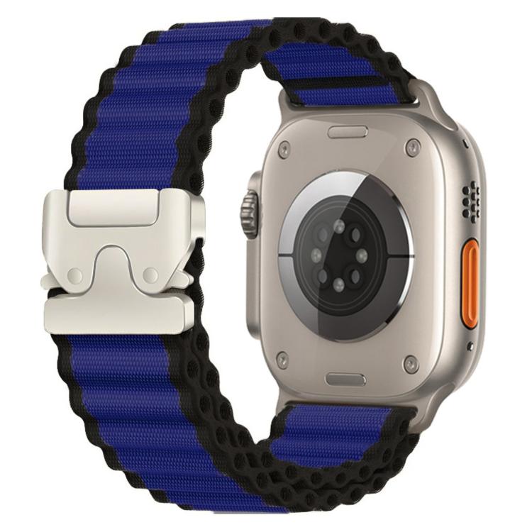Cinturino per orologio in nylon a coste larghe con fibbia da paracadute, ideale per fuoristrada., For Apple Watch 46mm / 49mm / 45mm / 44mm, For Apple Watch 42mm / 41mm / 40mm / 38mm