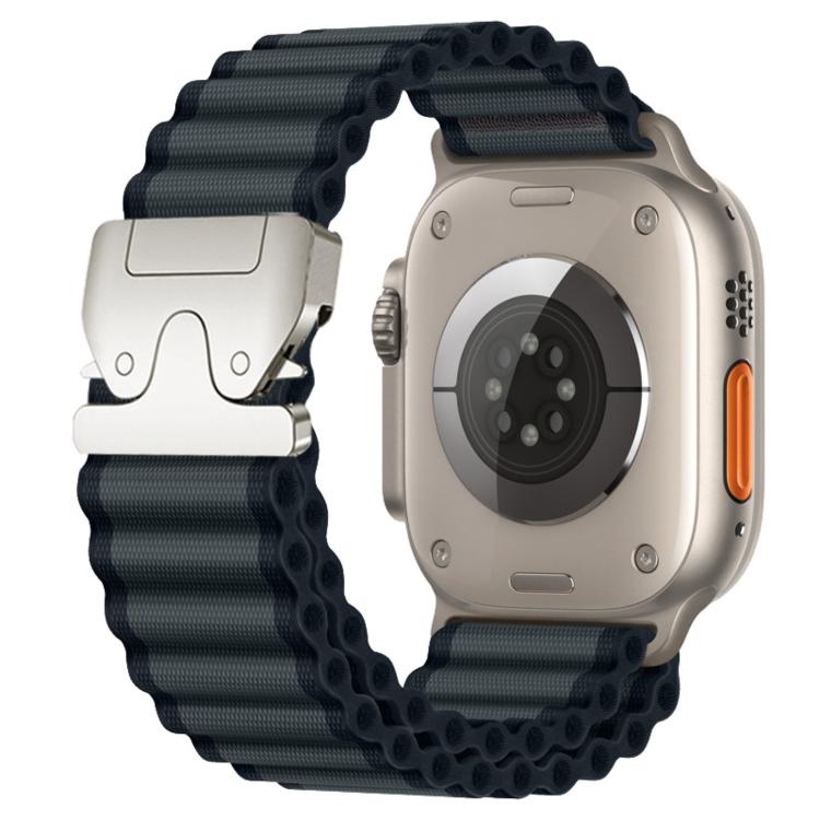 Cinturino per orologio in nylon a coste larghe con fibbia da paracadute, ideale per fuoristrada., For Apple Watch 46mm / 49mm / 45mm / 44mm, For Apple Watch 42mm / 41mm / 40mm / 38mm