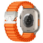 Cinturino per orologio in nylon a coste larghe con fibbia da paracadute, ideale per fuoristrada., For Apple Watch 46mm / 49mm / 45mm / 44mm, For Apple Watch 42mm / 41mm / 40mm / 38mm