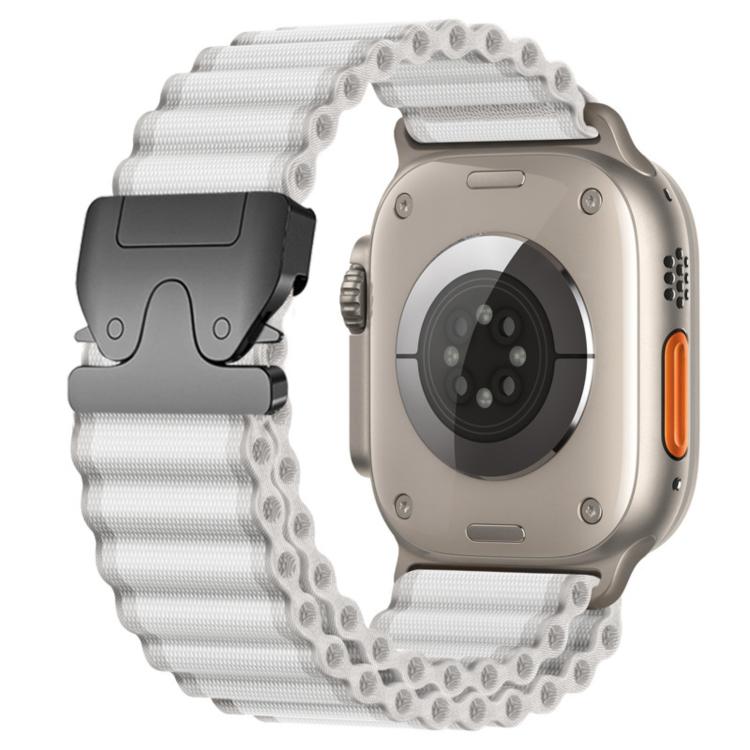 Cinturino per orologio in nylon a coste larghe con fibbia da paracadute, ideale per fuoristrada., For Apple Watch 46mm / 49mm / 45mm / 44mm, For Apple Watch 42mm / 41mm / 40mm / 38mm