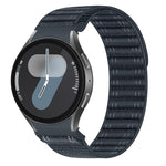 Cinturino per orologio in nylon con texture a onde e chiusura a strappo, con pulsante a pressione., For Samsung Galaxy Watch FE / 7 / 6 / 5 / 4