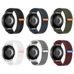 Cinturino per orologio in nylon con texture a onde e chiusura a strappo, con pulsante a pressione., For Samsung Galaxy Watch FE / 7 / 6 / 5 / 4