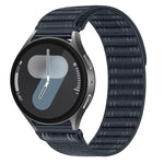 Cinturino per orologio in nylon con texture a onde e chiusura a strappo, con pulsante a pressione., 20mm, 22mm