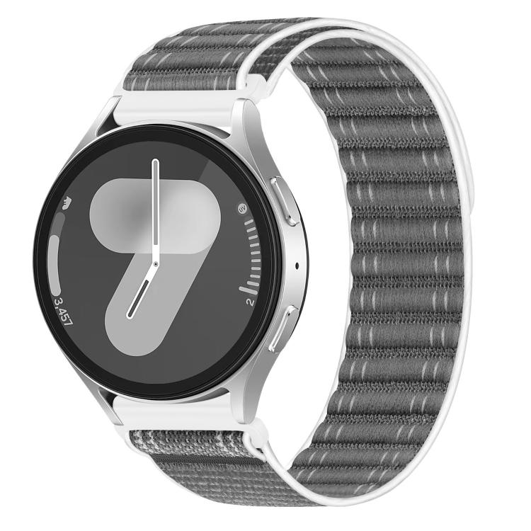 Cinturino per orologio in nylon con texture a onde e chiusura a strappo, con pulsante a pressione., 20mm, 22mm