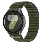 Cinturino per orologio in nylon con texture a onde e chiusura a strappo, con pulsante a pressione., 20mm, 22mm