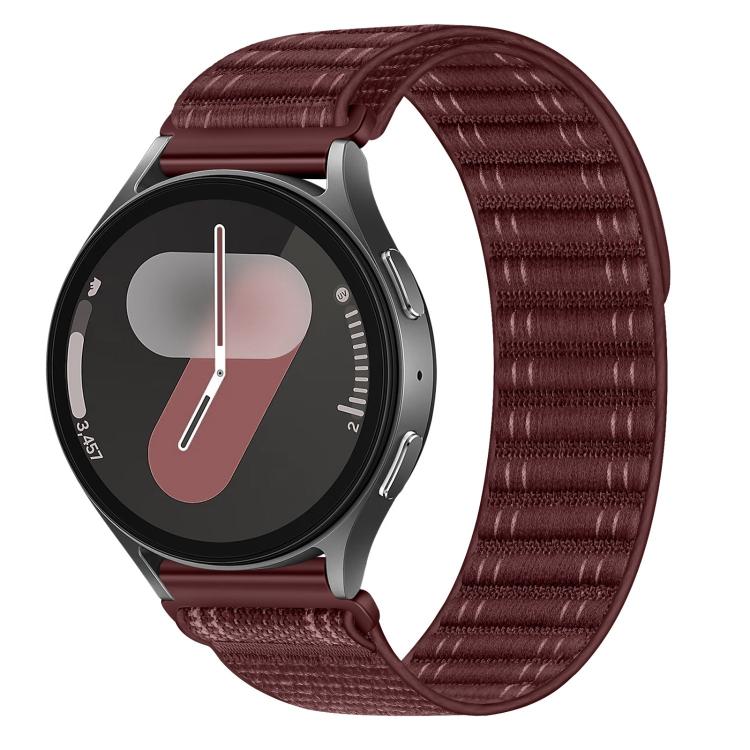 Cinturino per orologio in nylon con texture a onde e chiusura a strappo, con pulsante a pressione., 20mm, 22mm