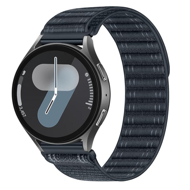 Cinturino per orologio in nylon con texture a onde e chiusura a strappo, con pulsante a pressione., 20mm, 22mm