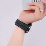 Cinturino per orologio in nylon con texture a onde e chiusura a strappo, con pulsante a pressione., 20mm, 22mm